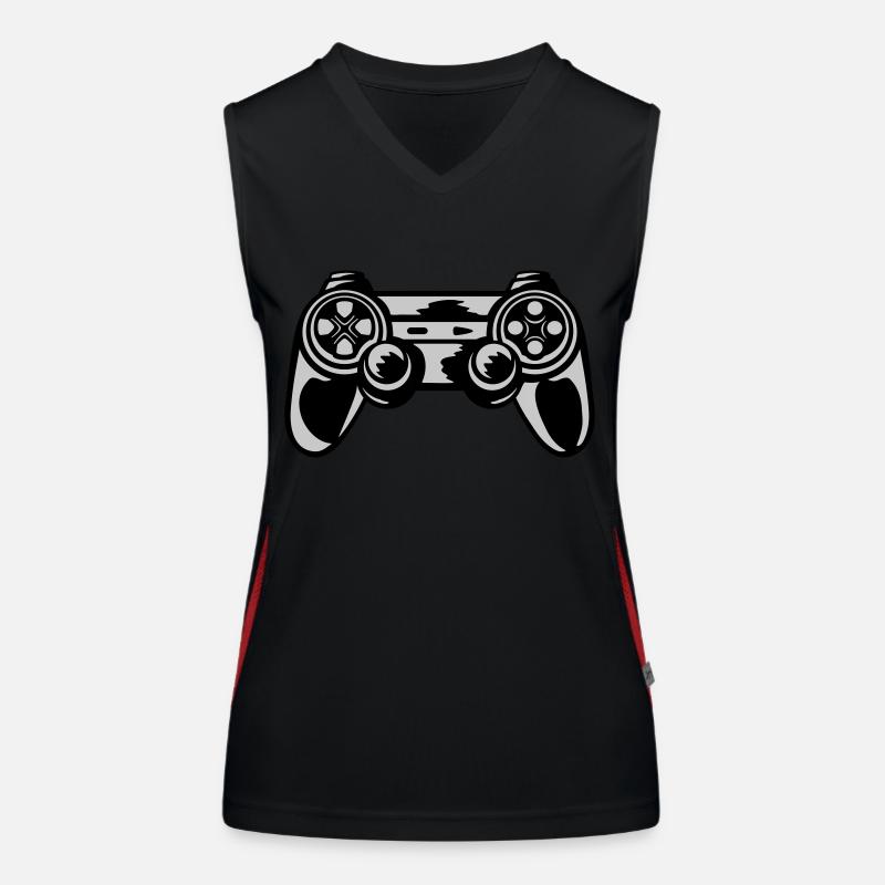 Console Retro Controller Gamer Débardeur respirant contrasté Femme