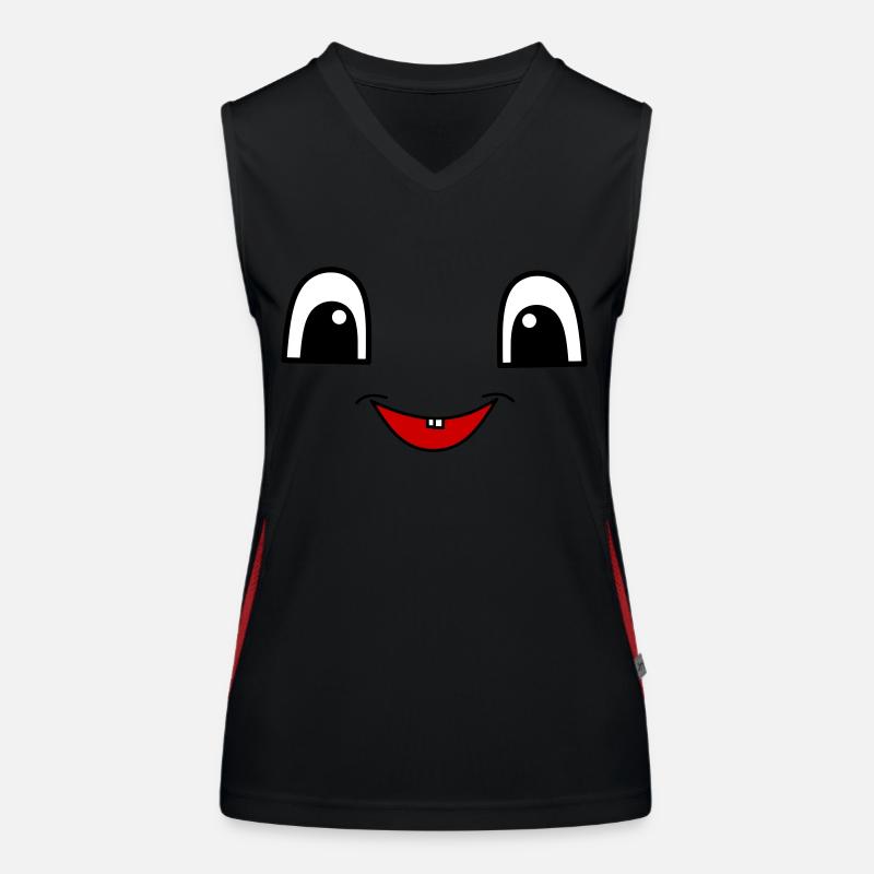Cute face Funktionelles Kontrast-Tank Top für Frauen