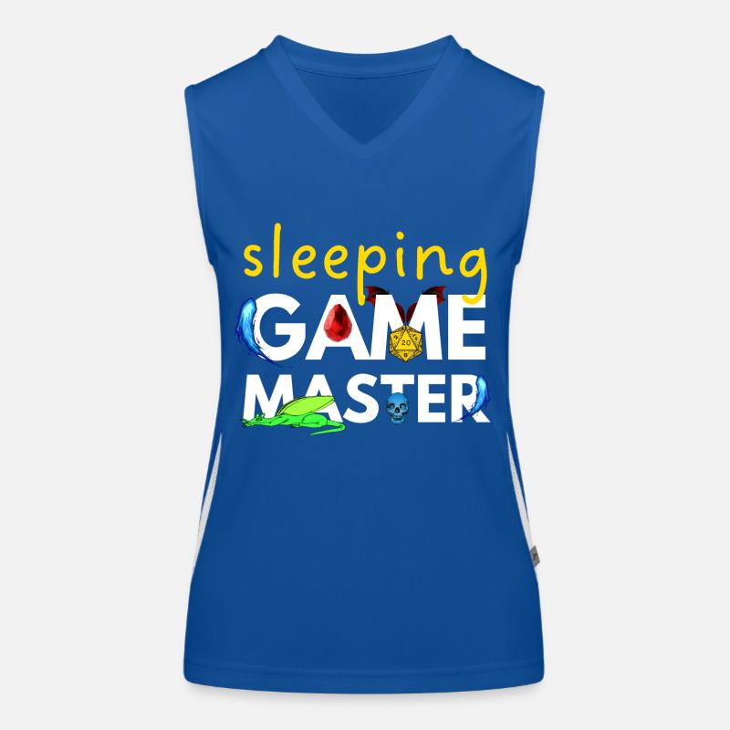SLEEPING GAME MASTER DRAGONS ADVENTURES RPG Women's Functional Contrast Tank Top