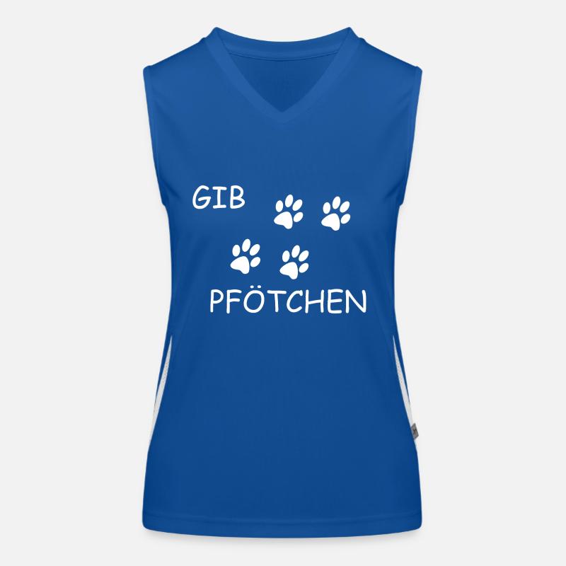 Gib Pfötchen Funktionelles Kontrast-Tank Top für Frauen