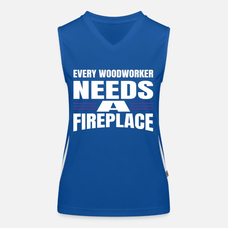 present arboriculture carpenter saw dad Women's Functional Contrast Tank Top