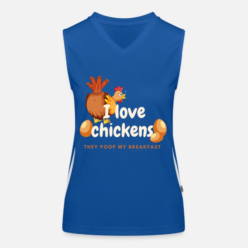 J’ADORE LES POULETS Élevage de poulets Éleveur de poulets Disant Débardeur respirant contrasté Femme