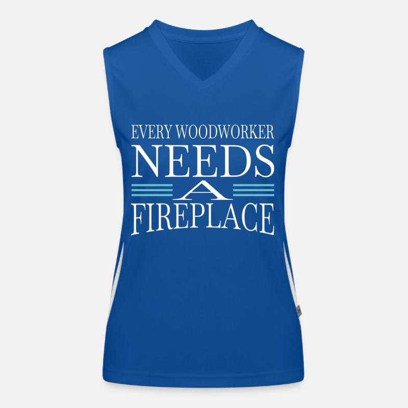 wood carpenter funny present idea Funktionelles Kontrast-Tank Top für Frauen