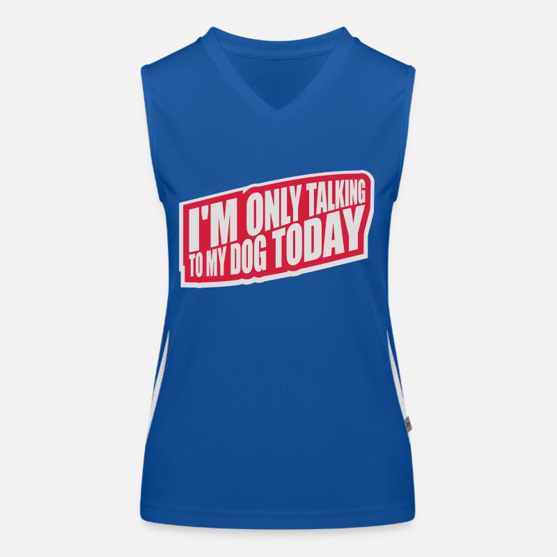 only talking to dog Funktionelles Kontrast-Tank Top für Frauen