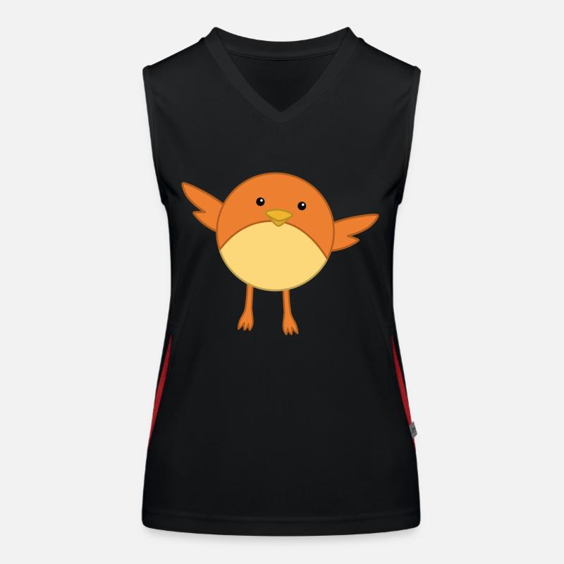 Oiseau Orange Cute Débardeur respirant contrasté Femme