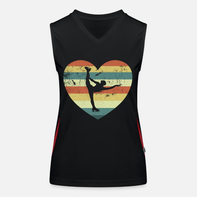 Eiskunstläuferin Schlittschuhe Eiskunstlauf Funktionelles Kontrast-Tank Top für Frauen