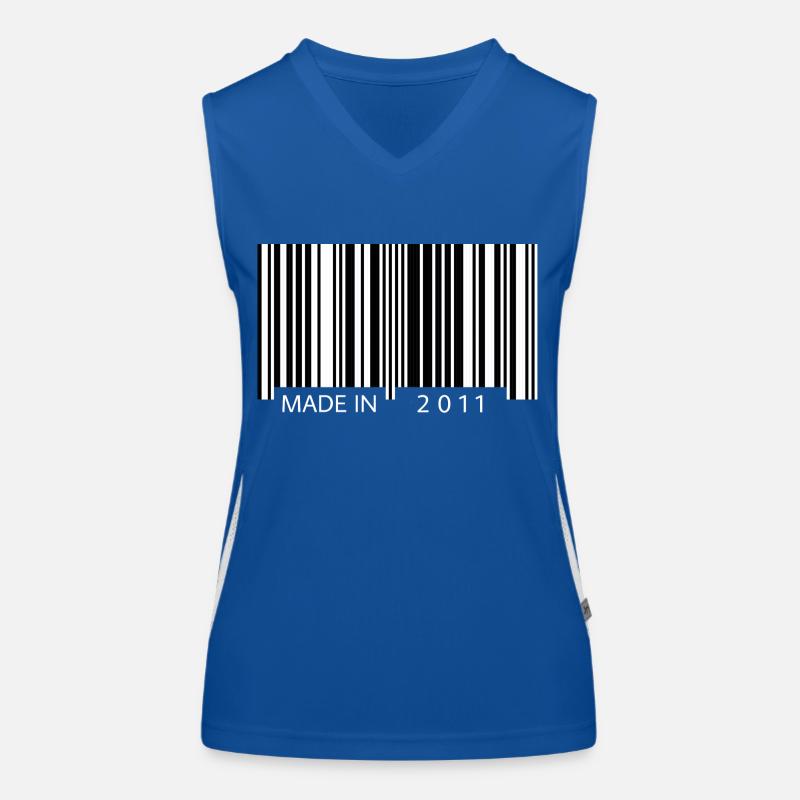 Fabriqué en 2011 Barcode Gift Débardeur respirant contrasté Femme