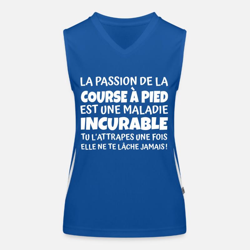la passion de la course à pied Débardeur respirant contrasté Femme