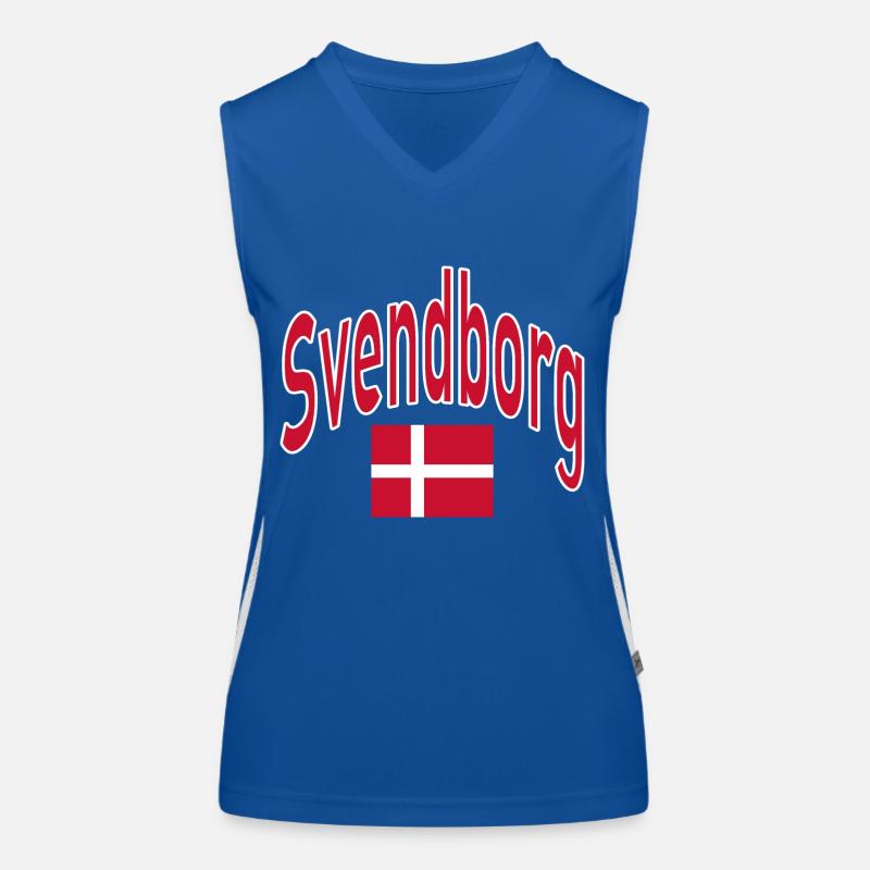Drapeau de Svendborg Danemark Débardeur respirant contrasté Femme