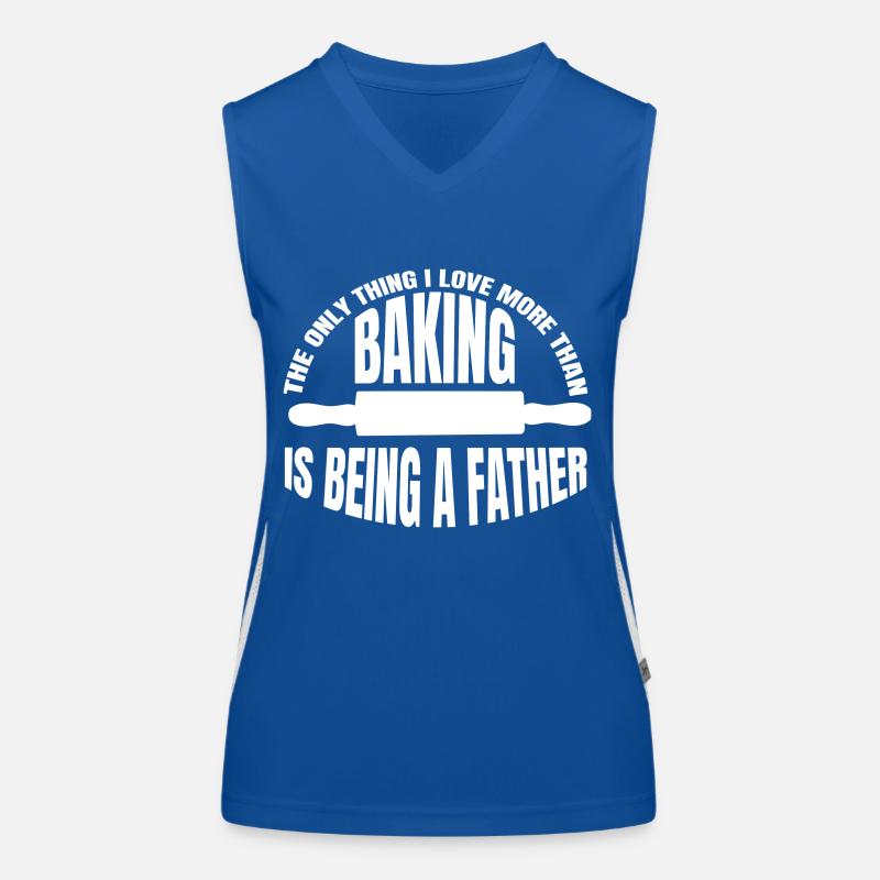 Baker Dad Bakery Father Pastry Chef Papa Baking Women's Functional Contrast Tank Top