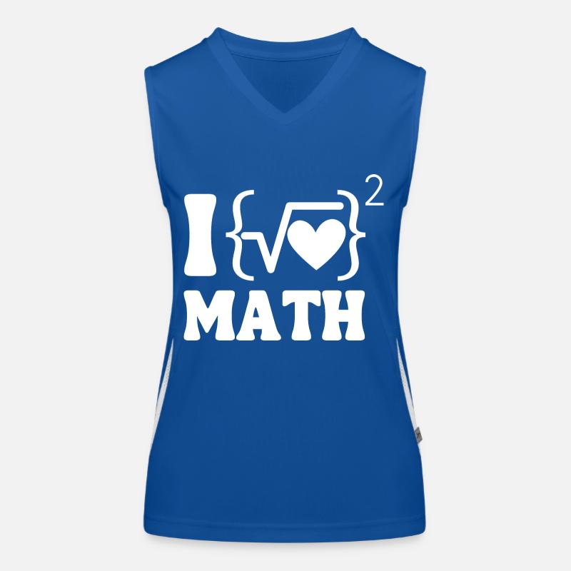 J’adore math white edition Débardeur respirant contrasté Femme