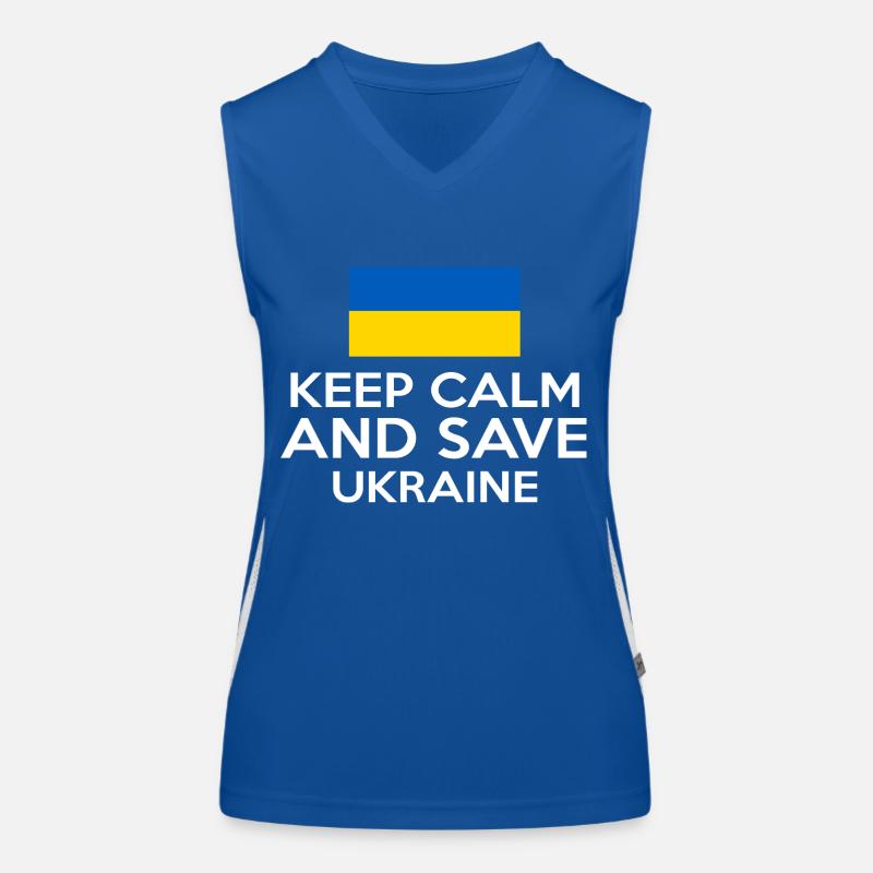 KEEP CALM AND SAVE UKRAINE Women's Functional Contrast Tank Top