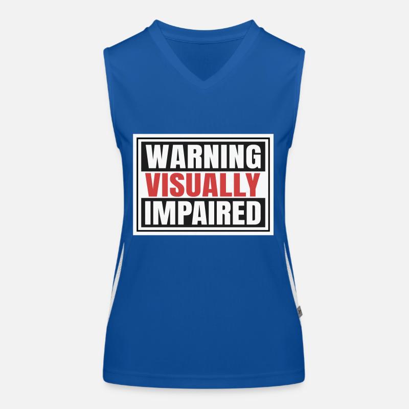 Visually Impaired Warning Women's Functional Contrast Tank Top
