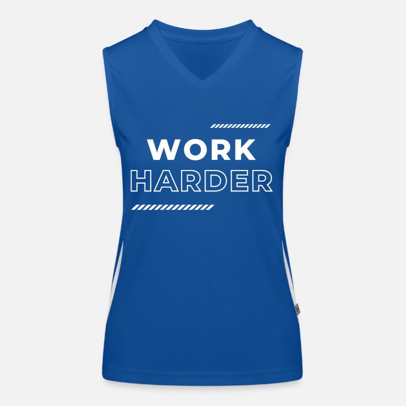Work Harder Motivation Spruch Funktionelles Kontrast-Tank Top für Frauen