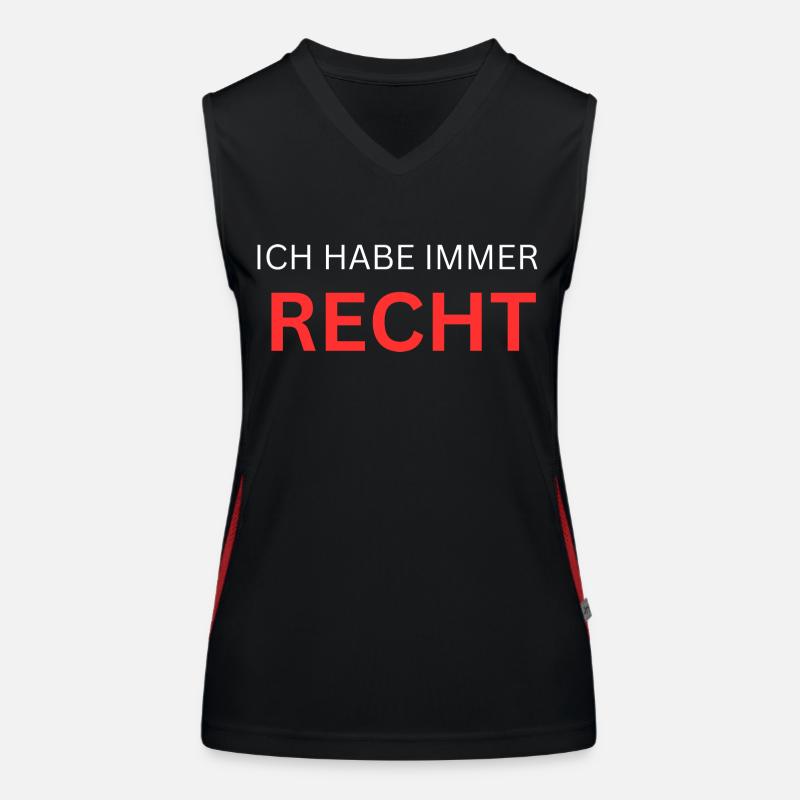 Ich habe immer Recht Funktionelles Kontrast-Tank Top für Frauen