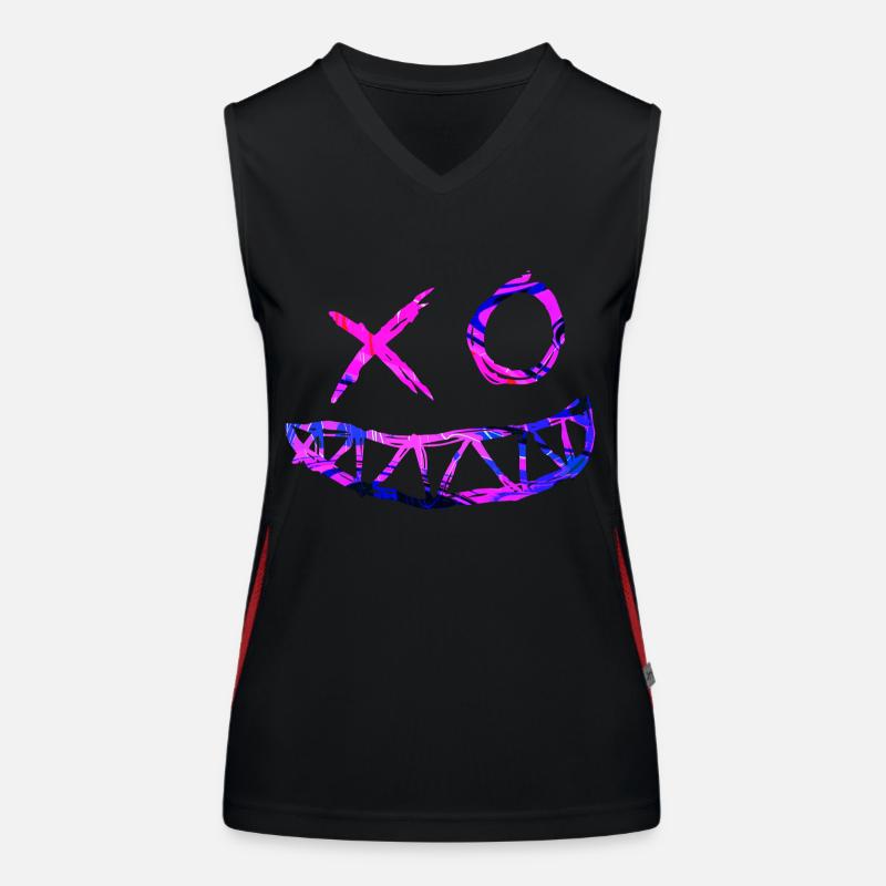 Zwinker Smiley - Rave Funktionelles Kontrast-Tank Top für Frauen