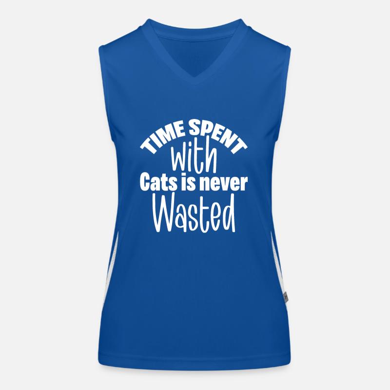 Meowdays Süße Katze Cat Kätzchen Kätzlein Mieze Funktionelles Kontrast-Tank Top für Frauen