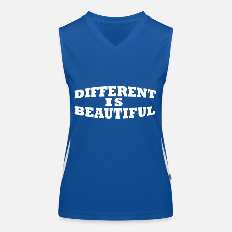 Different is beautiful Anders sein ist Wundervoll Funktionelles Kontrast-Tank Top für Frauen