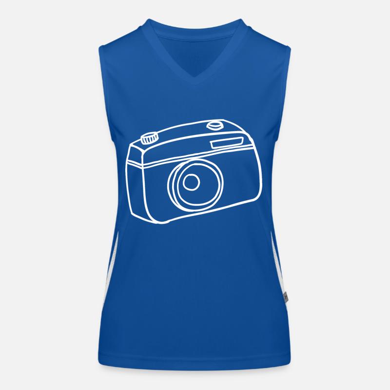 Caméra dessinée à la main Débardeur respirant contrasté Femme