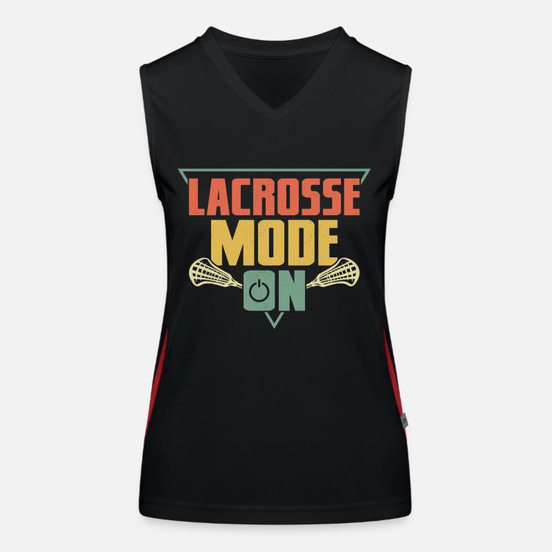 Lacrosse Mode On Player Team Funktionelles Kontrast-Tank Top für Frauen