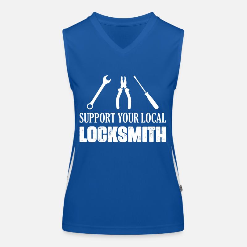 Support Your Local Locksmith Pick Locks Lockpicker Women's Functional Contrast Tank Top