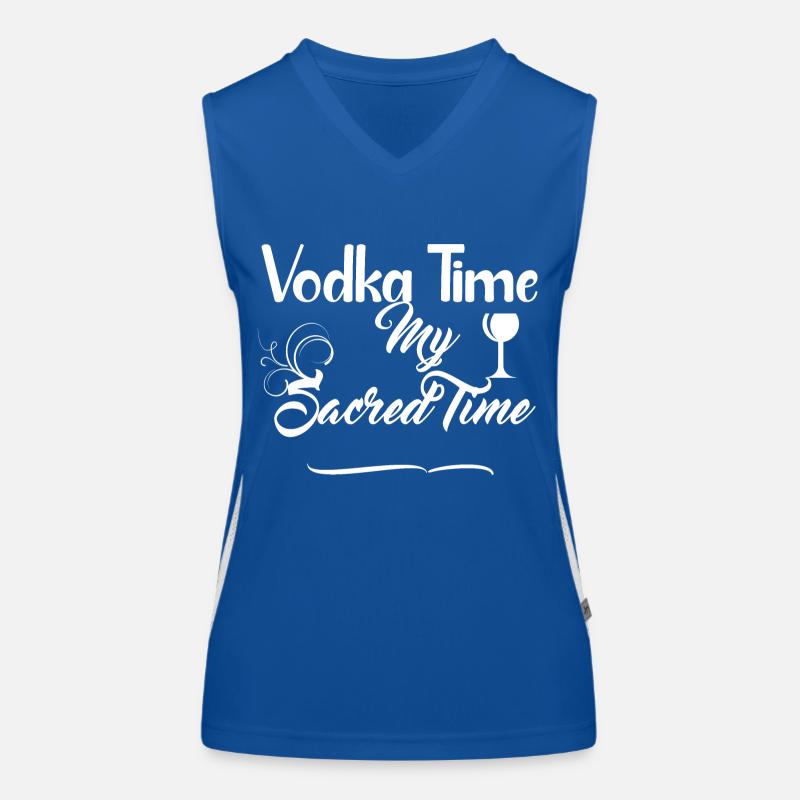 Vodka Time Design -Alcoholic Beverage Women's Functional Contrast Tank Top