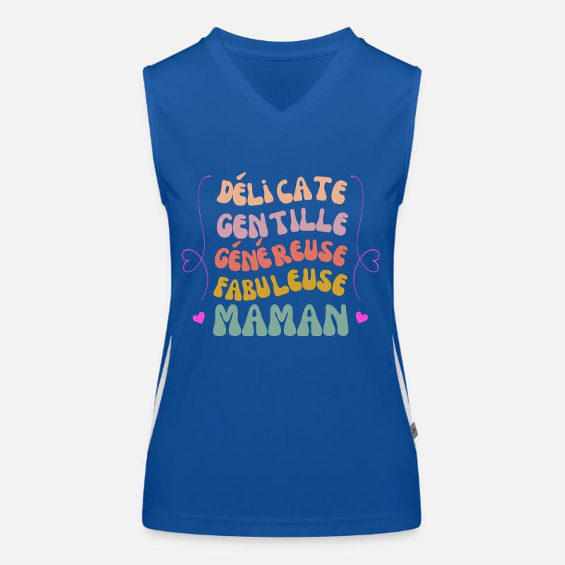 Délicate Gentille Généreuse Fabuleuse Maman Débardeur respirant contrasté Femme