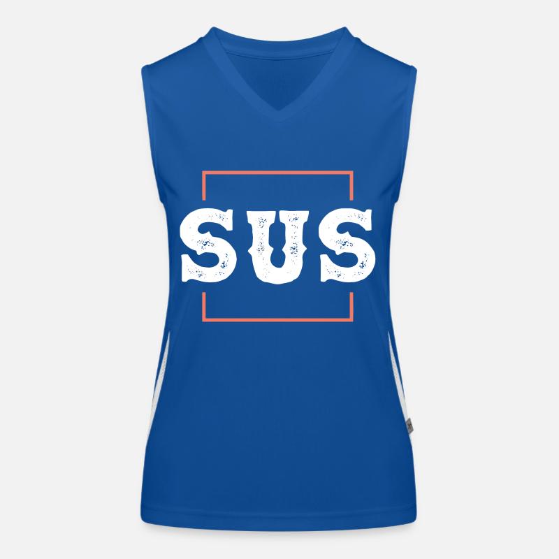 Kinda Sus Freches Statement Funktionelles Kontrast-Tank Top für Frauen