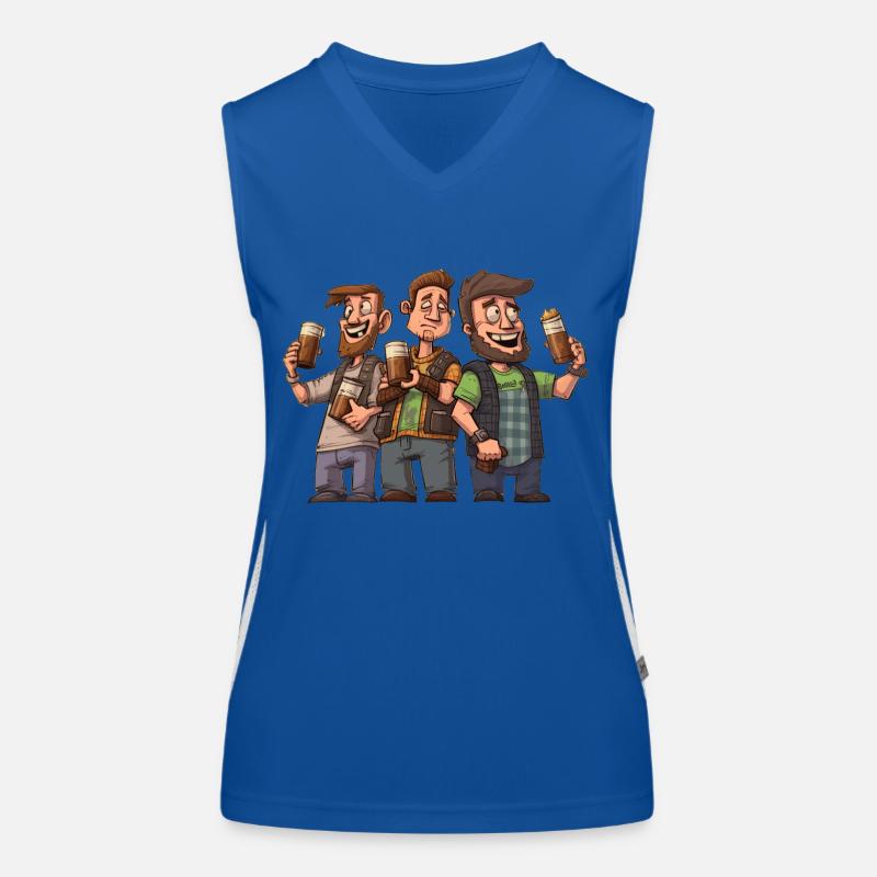 Brew Crew: Entfesseln Sie den Geist der Bierbande Funktionelles Kontrast-Tank Top für Frauen