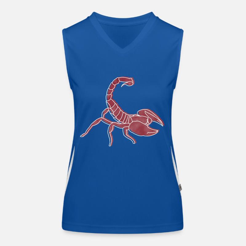 "Scorpion", boho line art design, series "Desert" Women's Functional Contrast Tank Top