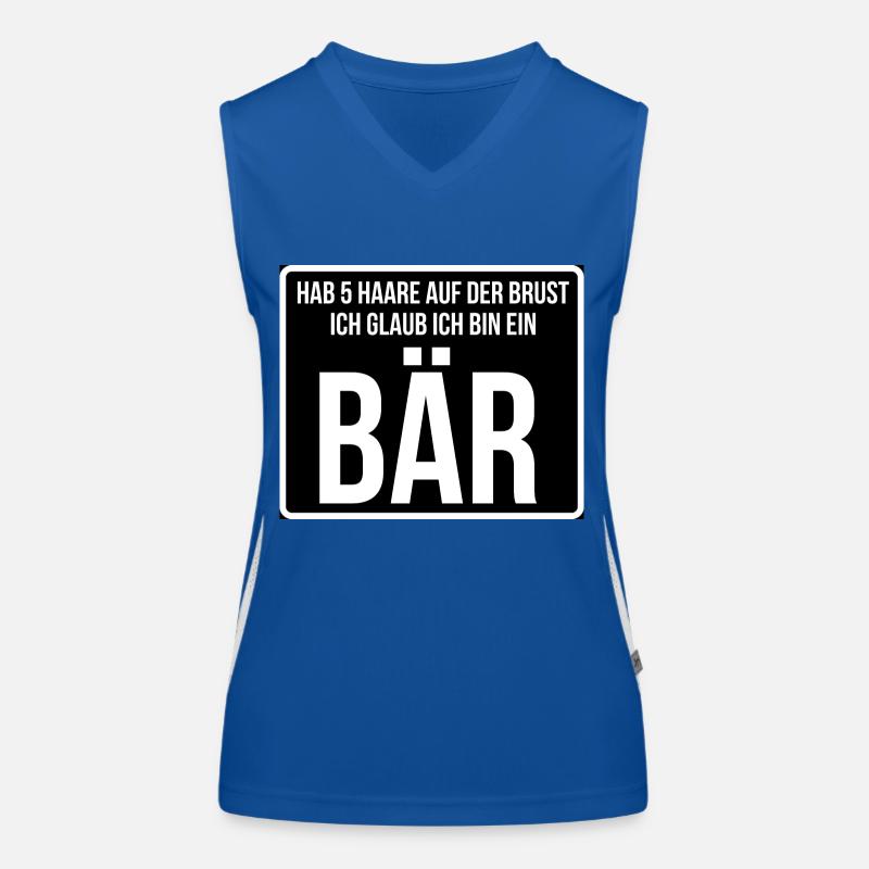 Ich bin ein Bär Funktionelles Kontrast-Tank Top für Frauen