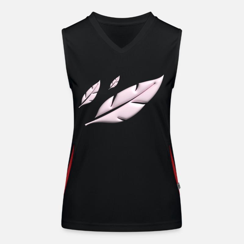 PINK FEATHERS FALLING Funktionelles Kontrast-Tank Top für Frauen