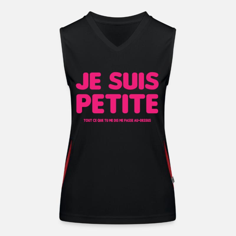 Je suis petite Débardeur respirant contrasté Femme