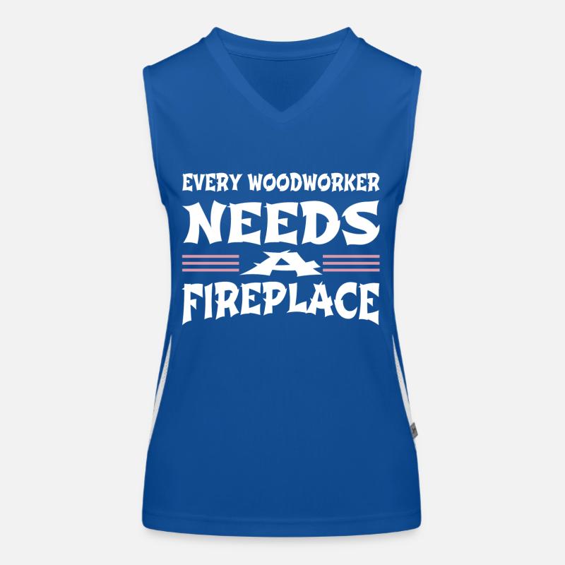 bday funny carpenter woodworking Funktionelles Kontrast-Tank Top für Frauen