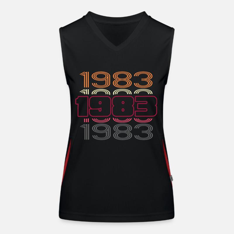 1983 geburtstag best retro disco party Funktionelles Kontrast-Tank Top für Frauen