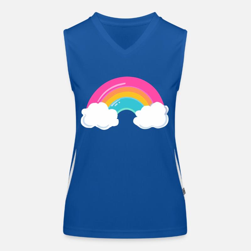 Cute Cloudy Rainbow Women's Functional Contrast Tank Top