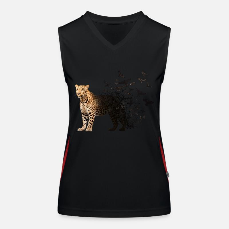 Leopard Funktionelles Kontrast-Tank Top für Frauen