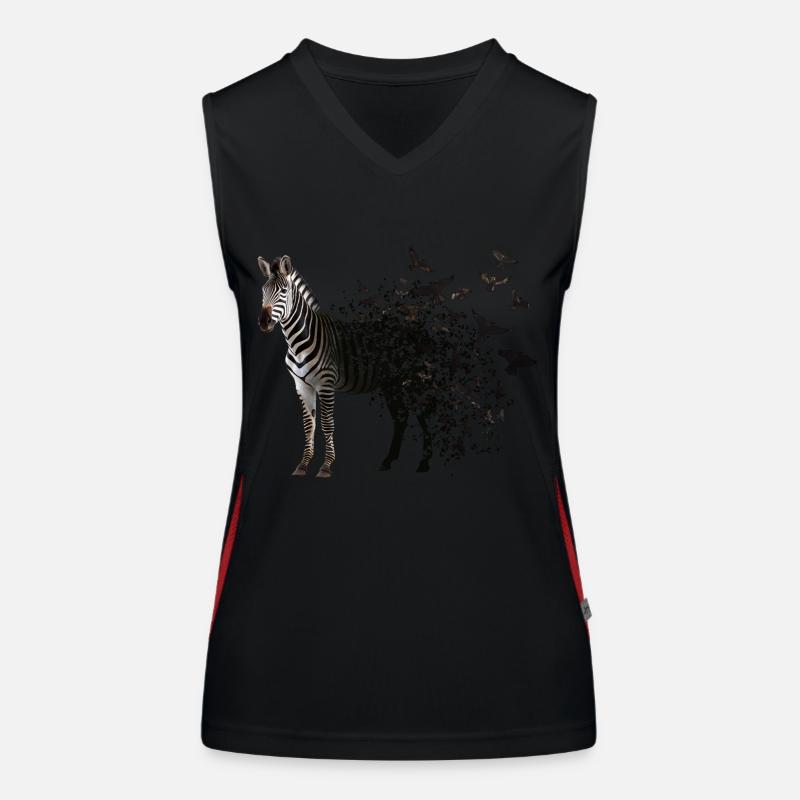 Zebra Funktionelles Kontrast-Tank Top für Frauen