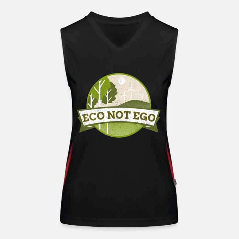Environment Protection, Eco not Ego Women's Functional Contrast Tank Top