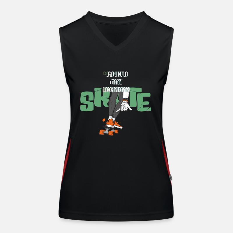 Skateboard Funktionelles Kontrast-Tank Top für Frauen
