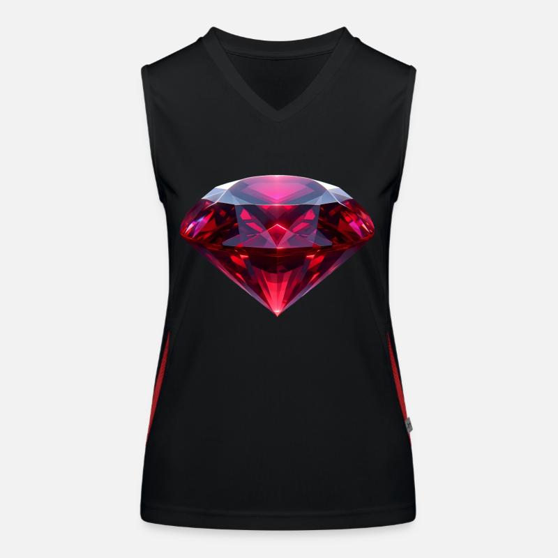 Reddish Ruby Women's Functional Contrast Tank Top