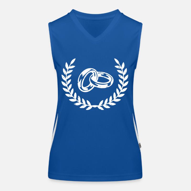 White Wedding Rings Women's Functional Contrast Tank Top