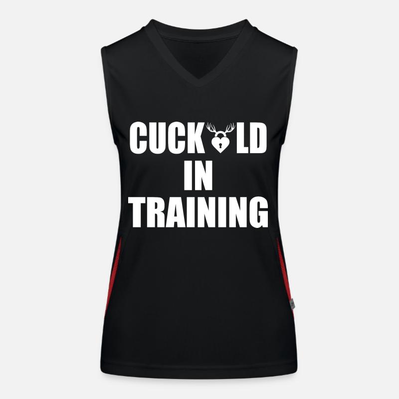 cuckold in training Débardeur respirant contrasté Femme