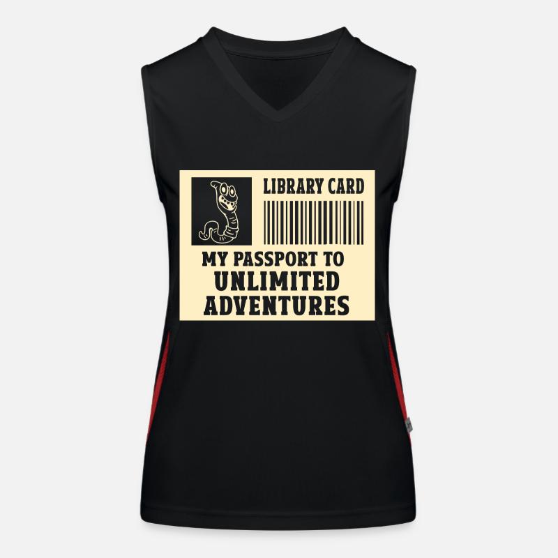 Carte de bibliothèque Mon laissez-passer illimité Débardeur respirant contrasté Femme