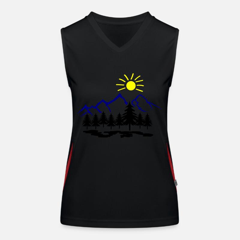 Nature Mountains Women's Functional Contrast Tank Top