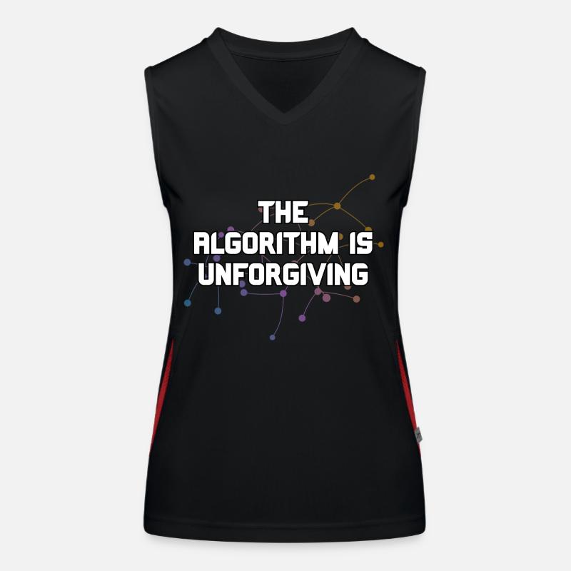 The Algorithm Is Unforgiving Network Nodes Funny Women's Functional Contrast Tank Top