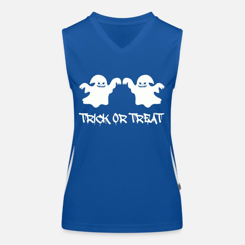 ghosts trick or treat Funktionelles Kontrast-Tank Top für Frauen