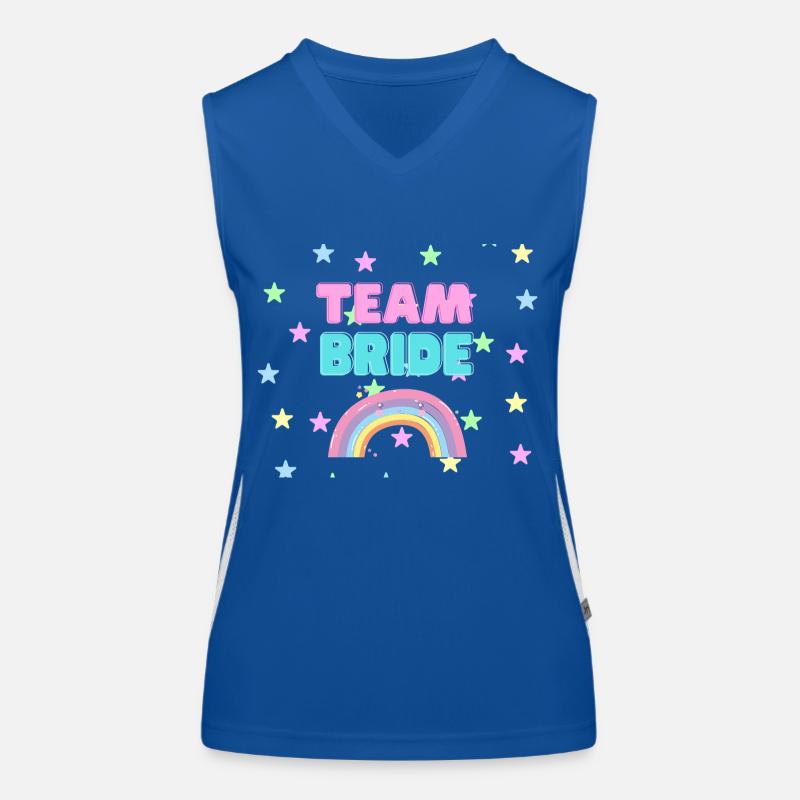 Junggesellinnenabschied süß&bunt Team Bride Funktionelles Kontrast-Tank Top für Frauen