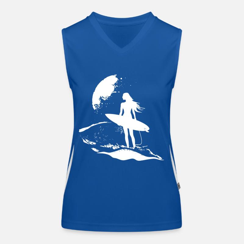 Surferin Funktionelles Kontrast-Tank Top für Frauen