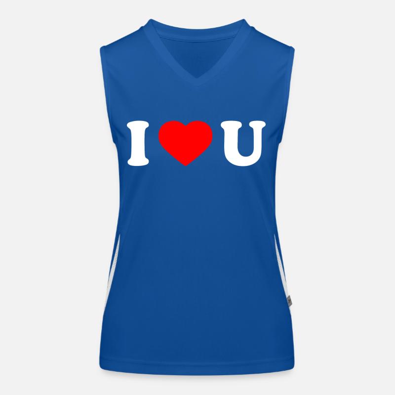 I love u Funktionelles Kontrast-Tank Top für Frauen